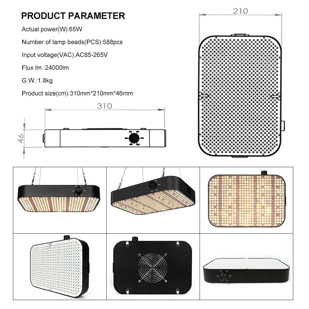 Dimmable LED Plant Growth Light 600/1800W Full Spectrum Veg/Bloom 395-730nm For Indoor Plants & Flower Greenhouse Planting Tents