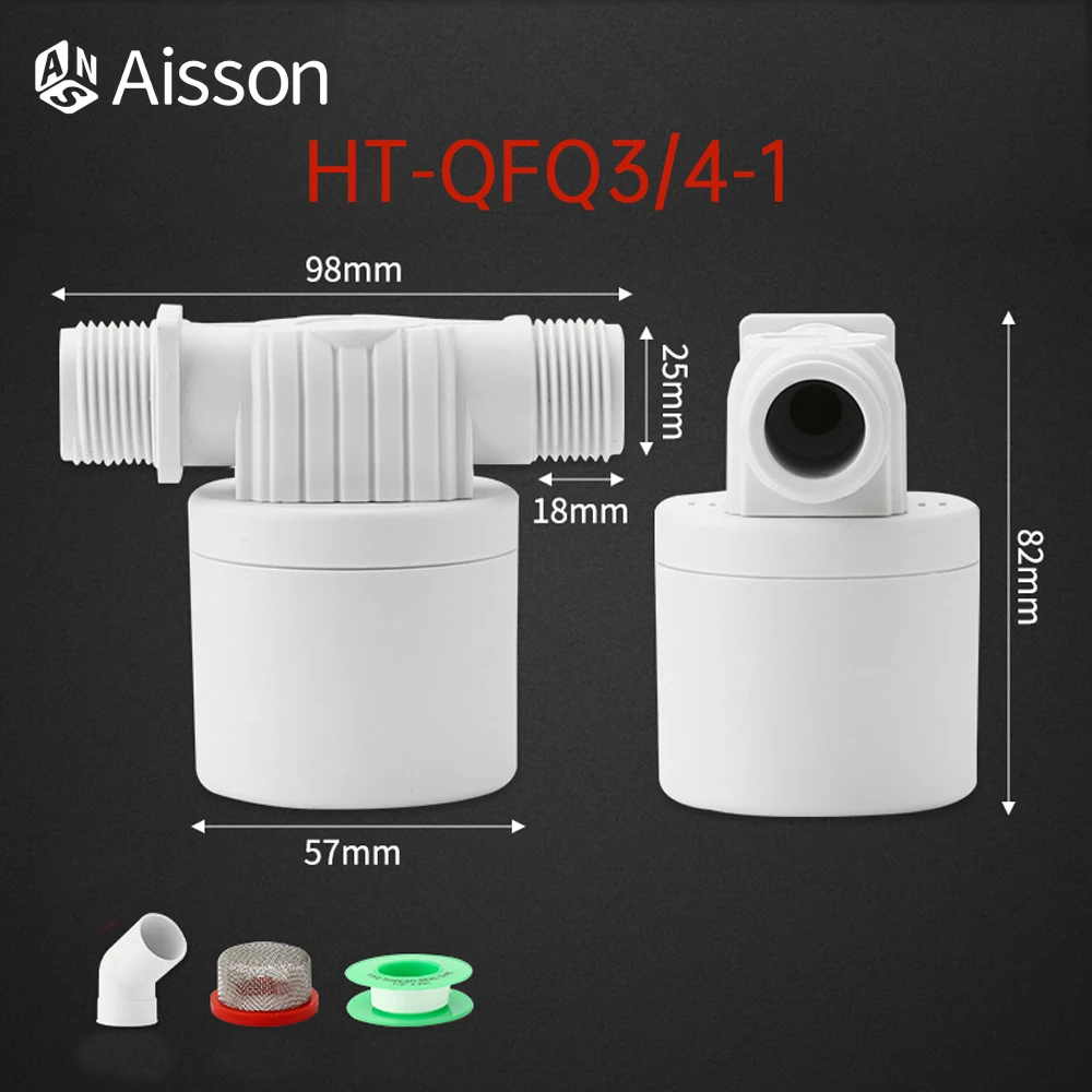 HT-FQF 1/2" 3/4" 1" Automatic Water Level Control Tower Tank Floating Ball Valve Installed Inside The Tank