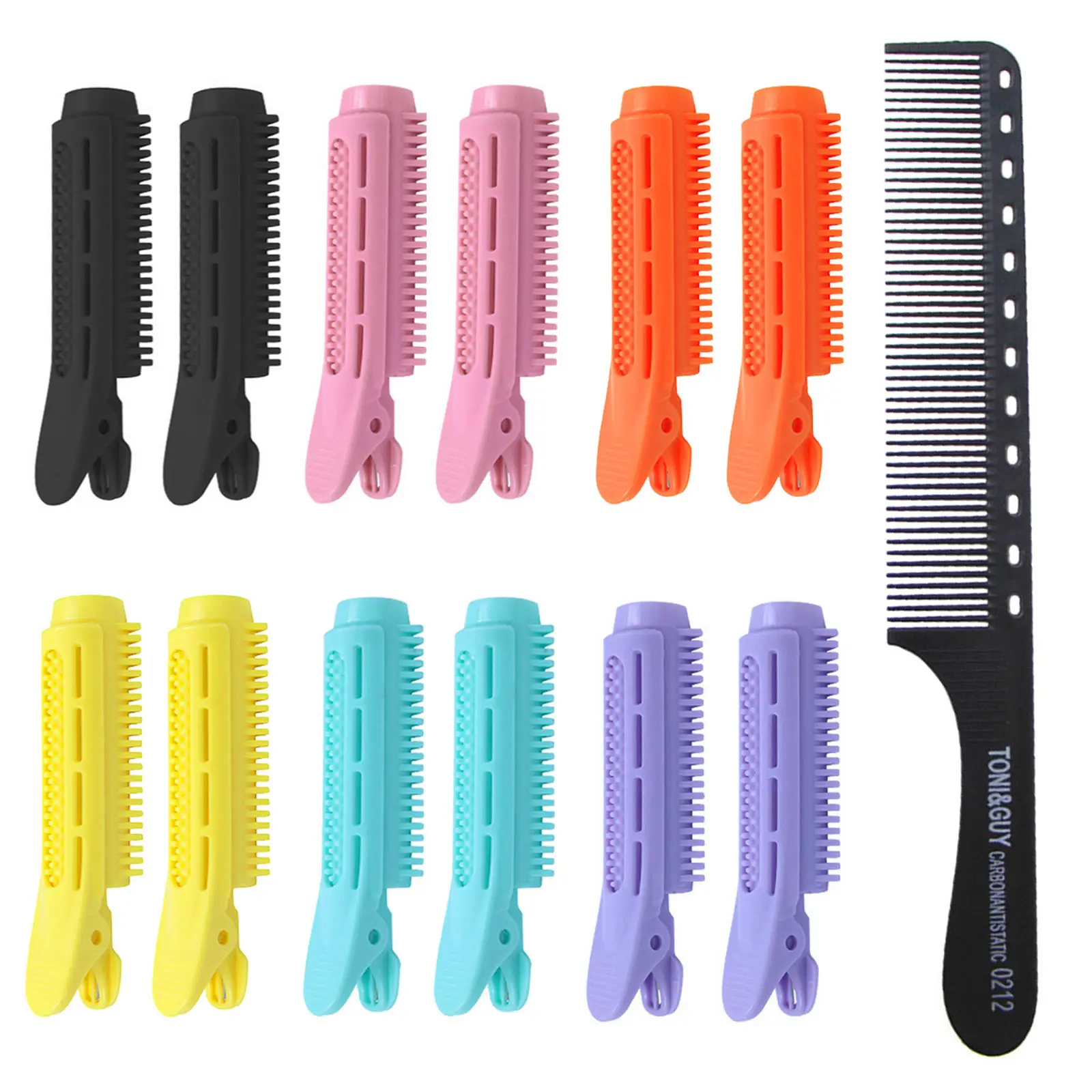 

12pcs Natural Fluffy Hair Clip Volumizing Hair Root Clips Clamps Curler Roller for Home Salon Hairdressers with 1pc Comb