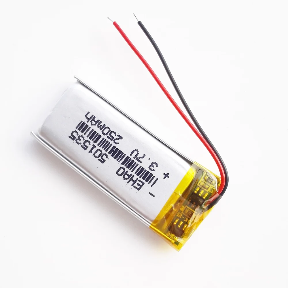 EHAO 501535   Akumulator litowo-polimerowy LiPo 3,7 V 250 mAh do słuchawek Mp3 GPS Zestaw słuchawkowy Bluetooth Smart Watch