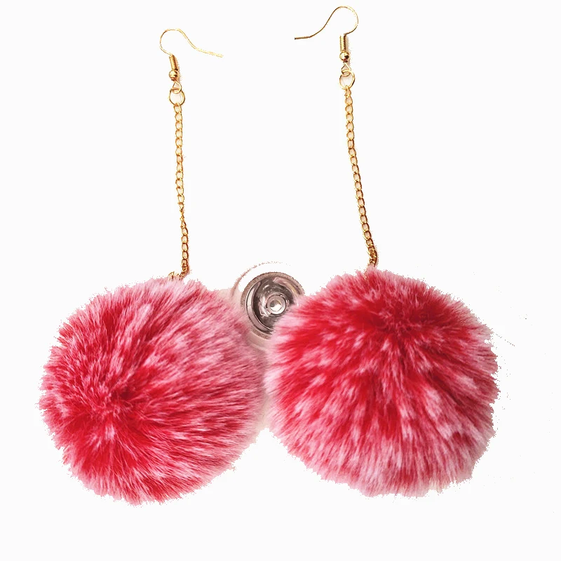 

Серьги-подвески из искусственного меха, 12 цветов