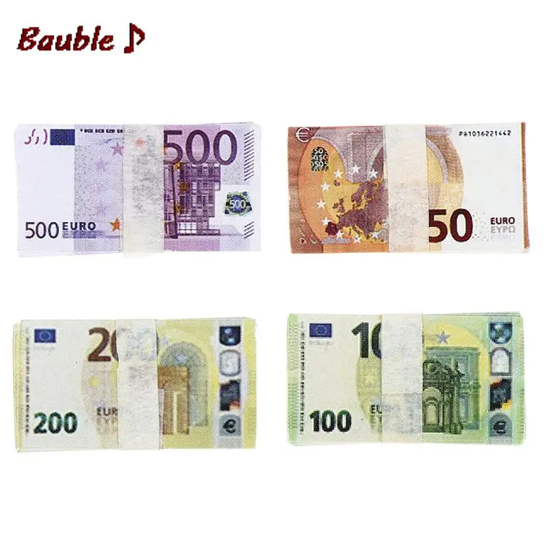 20 قطعة/المجموعة/المجموعة 1/12 دولارات صغيرة دمية جيب اليورو محاكاة لعبة الأوراق النقدية نموذج مصغر مصغرة الملحقات