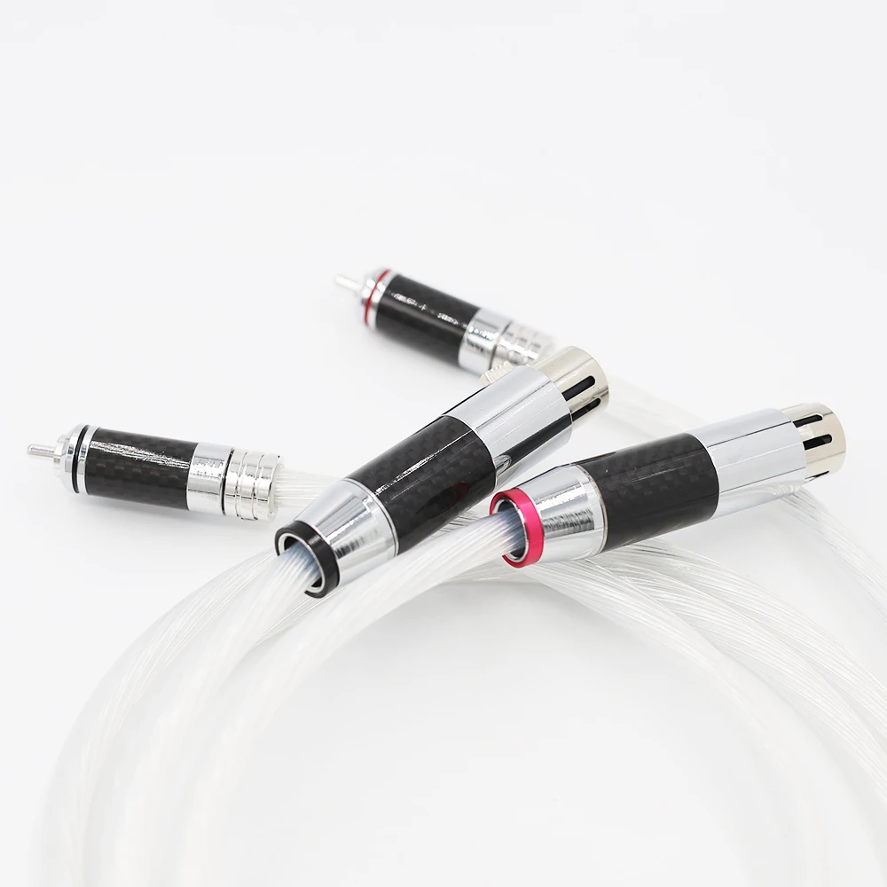 Audiocrast 1 Hifi 5N Đơn Mạ Bạc Đầu RCA Đực Sang XLR Nữ Cắm Cáp Âm Thanh