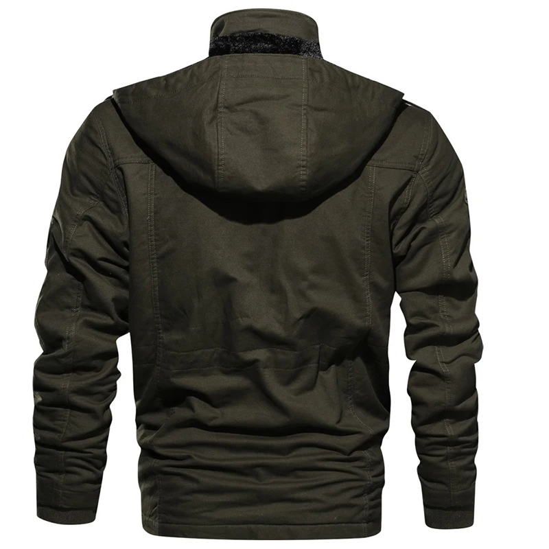 Chaqueta interior de forro polar para hombre, abrigos gruesos y cálidos, Parkas casuales, prendas de vestir, chaquetas masculinas, Abrigo con