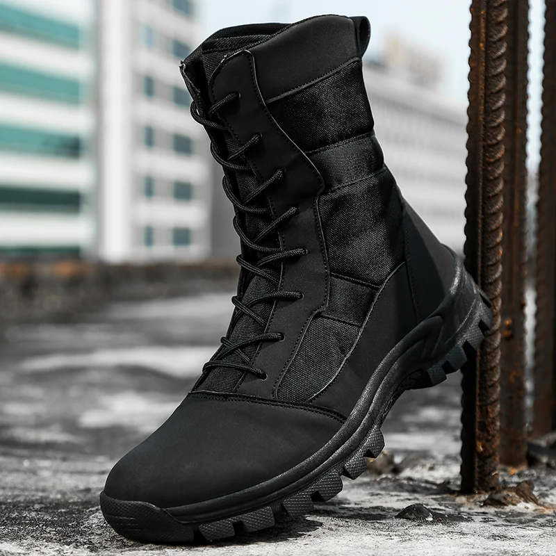 

2023Outdoor sports boots men's high British boots fashion casual winter new wild leather boots field training boots