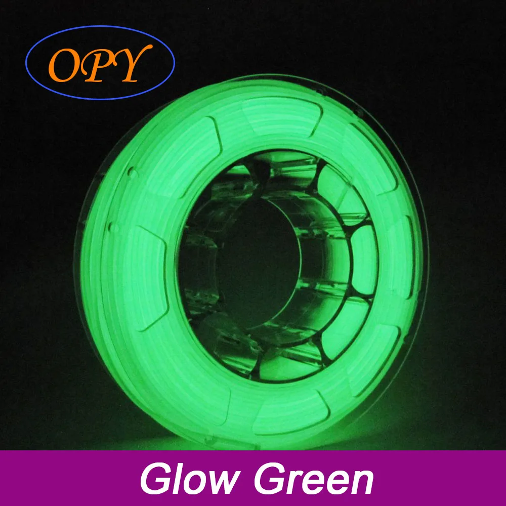 Glow PLA Filament 1.75mm 3D Printer Filament Luminous 1kg 100g 10m 3D Print Materials Galaxy Green Glowing in the Dark for Kids