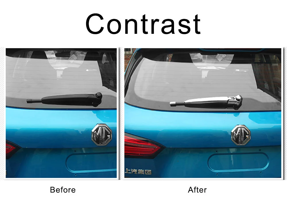 For MG HS Accessories 2018 2019 2020 ABS Chrome Wiper Cover Exterior Rear Windshield Window Windscreen Rain Wiper Cover Trim