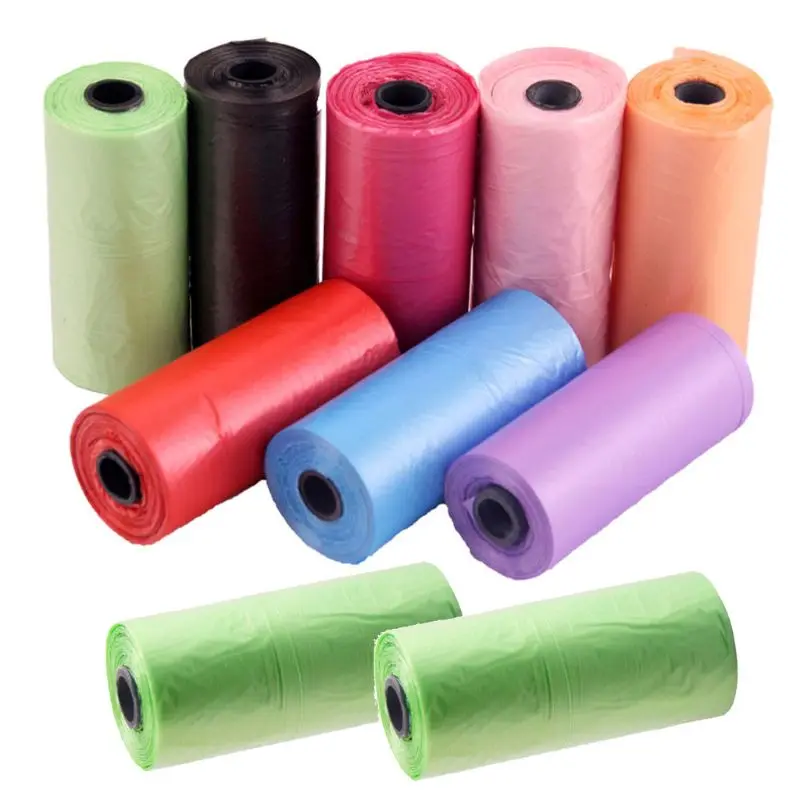 10 Rolls/paketi taşınabilir bebek bezi atık torbası bebek arabası tek kullanımlık çöp torbaları Pet köpek açık atık Poop Pick Up çanta