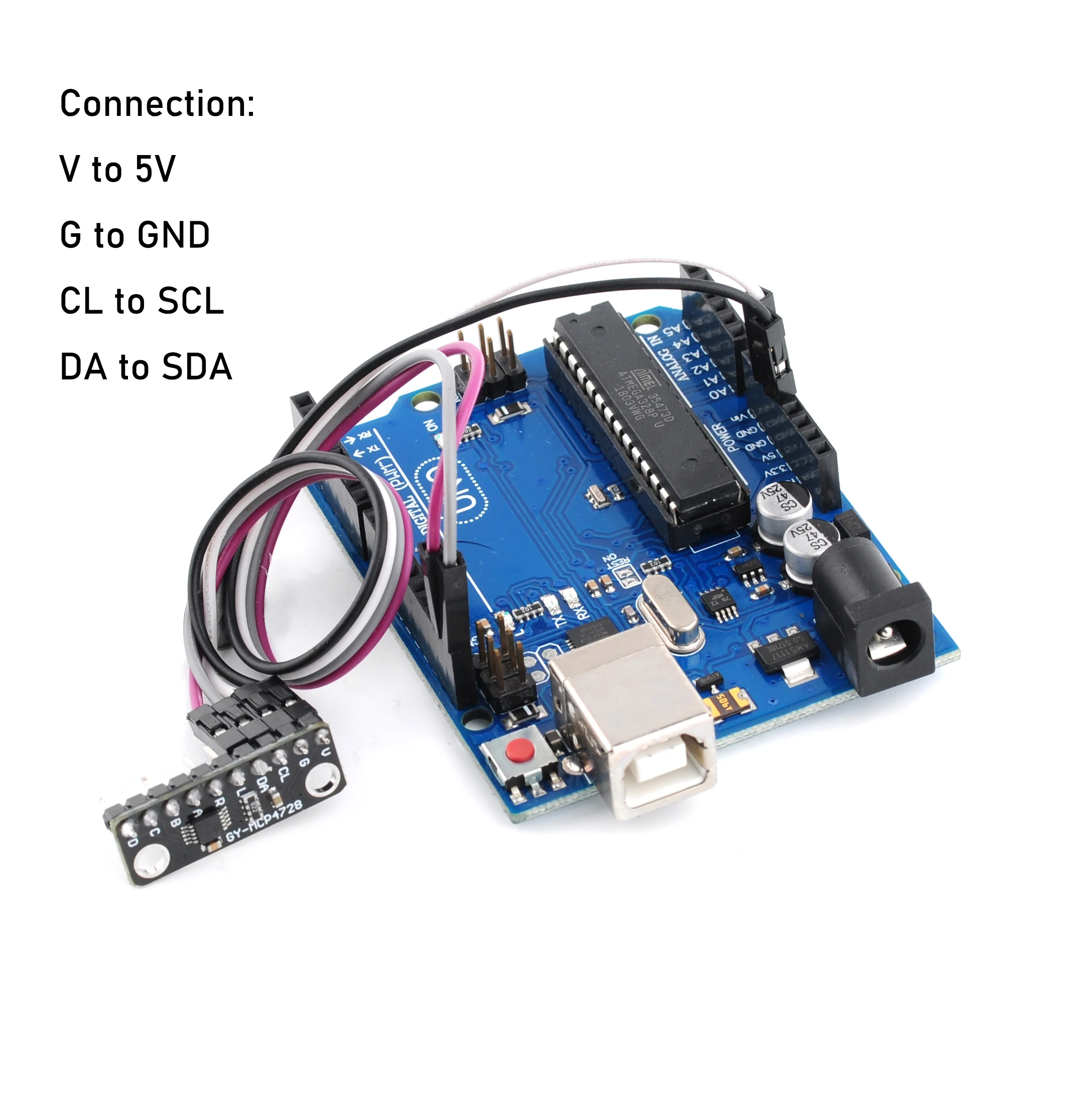 Imagem -03 - Digital para Conversor Analógico Dac Breakout Módulo Sensor Baixo Consumo de Energia Mcp4728 12 Bit 12bits I2c Gy-mcp4728