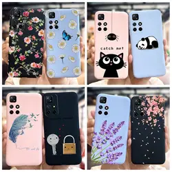 For Xiaomi Redmi Note 11 11T Case Luxury Feather Cartoon Painted Soft Protector Cover For Xiaomi 11T Redmi Note11 Pro Phone Case