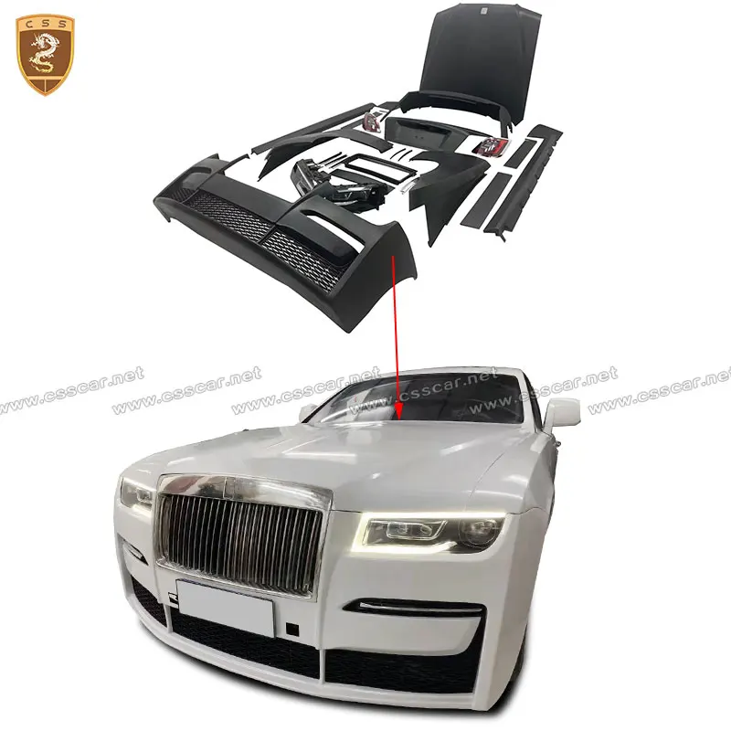 For Rolls-Royce Ghost High Quality FRP Body kit Old Change New 4 Generations Front Bumper Middle Grid Side Skirt Fender Hood