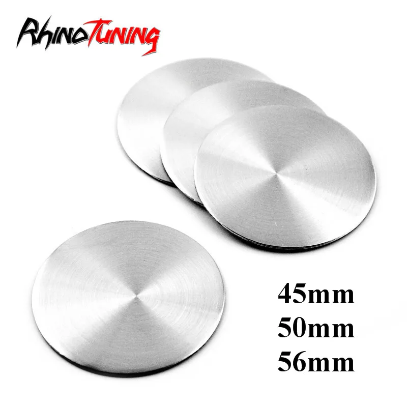 4pcs 45mm/50mm/56mm Wheel Hub Cover Sticker Badge Emblem Aluminum For Car Rims Center Caps Refits Accessories