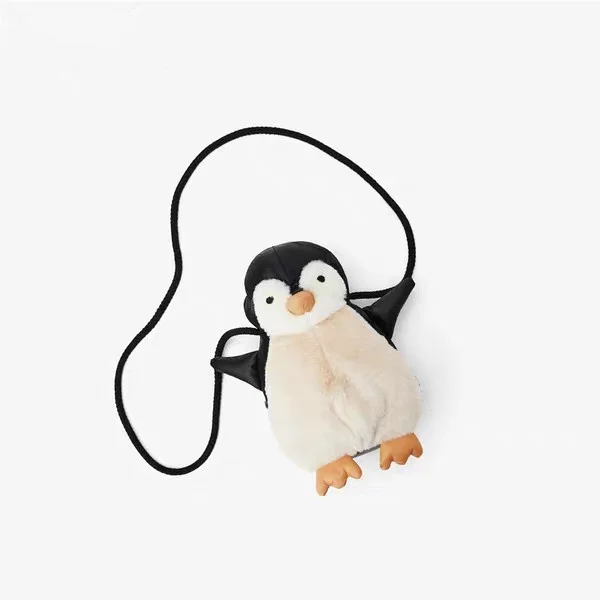 Forma pinguim saco dos desenhos animados do sexo feminino bonito saco crianças bolsa de ombro pequeno crossbody bonito mini saco