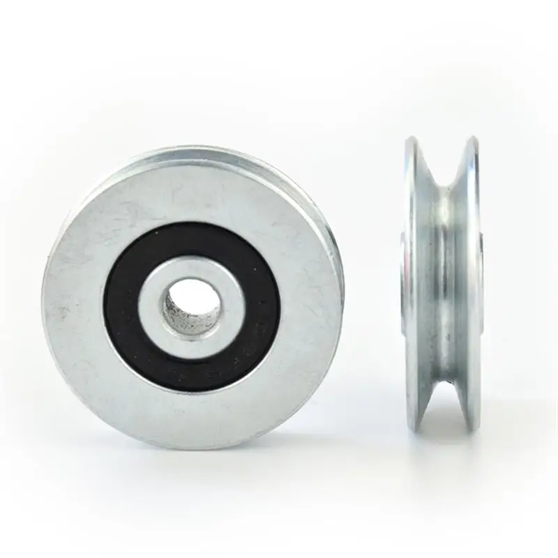 10pcs/50pcs V type groove 6*33*8mm steel wire groove through line hanging wheel guide metal pulley bearing 6x33x8