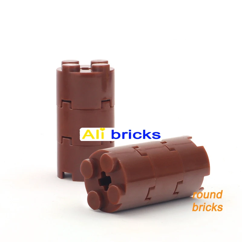 

60pcs DIY Building Blocks Thick Figures Bricks Cylinder 2x2Dots Educational Creative Size Compatible With 6143 Toys for Children