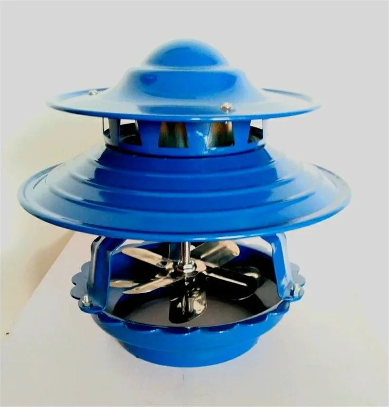 100W Chimney Fan Thickened Cast Iron Base Induced Draft Fan Double-layer 8 Blades Motor Heat Dustproof Durable High Power