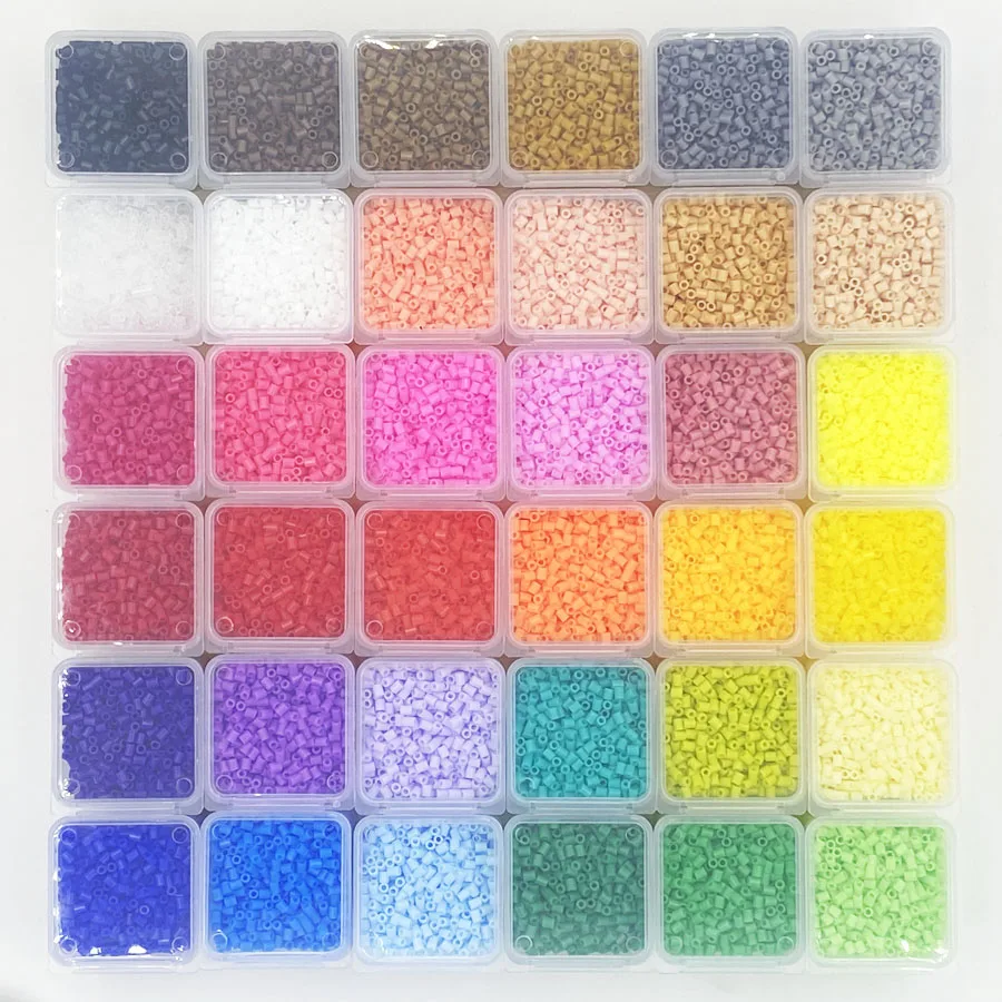 2.6mm Mini Fuse beads 1200pcs/box Hama Beads Perler PUPUKOU Beads Easy to Store For Kids Iron Beads High Quality