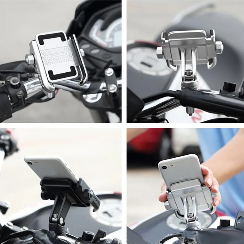 2024 Car Styling MOTOWOLF Motorcycle Modified Phone Holder AL 360 Horizontal Rotation Cool Styling 1PCS Fast Drop Shipping