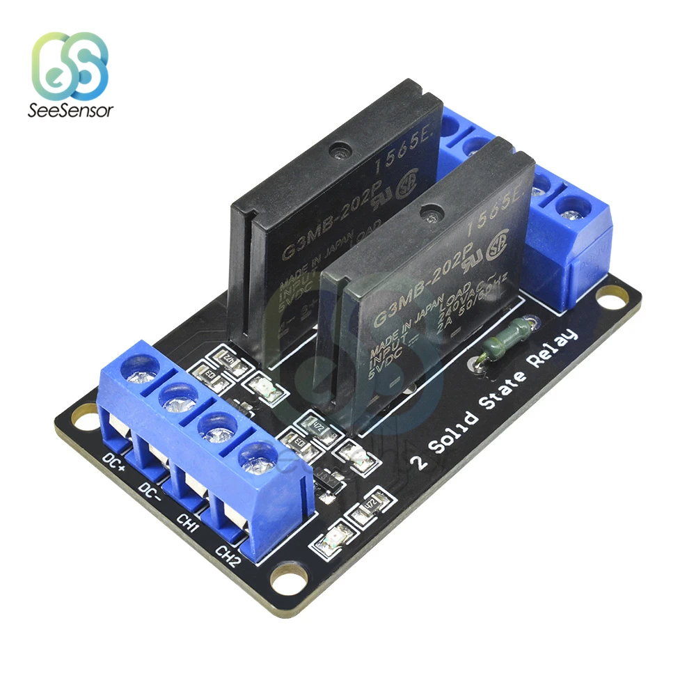 DC 5V 1/2/4/8 Channel Solid State Relay Module High Low Level Trigger G3MB-202P Relay SSR AVR DSP for Arduino