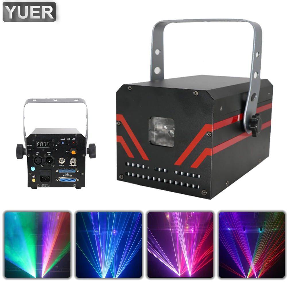 RGB Animation Pattern Laser Light DMX512 Stage Strobe Effect Laser Projector For Bar DJ Disco Party Dance Floor Club Restaurant