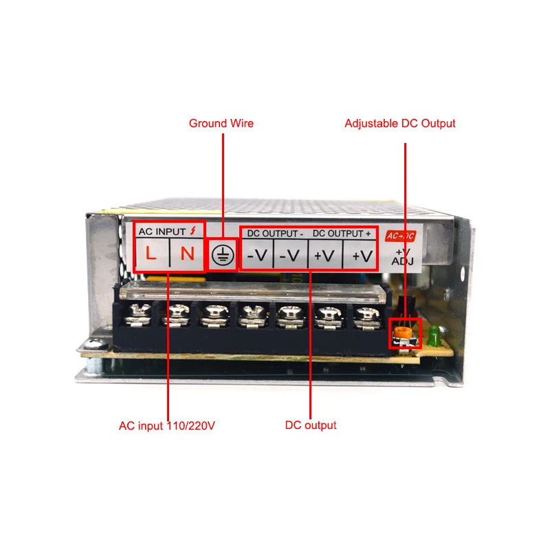 Imagem -04 - Beleuchtung Transformator Ac110v220v zu dc 5v 12v 24v 48v Netzteil Adaptador 2a 5a 10a 15a 20a 30a Schalter Levou Streifen fa