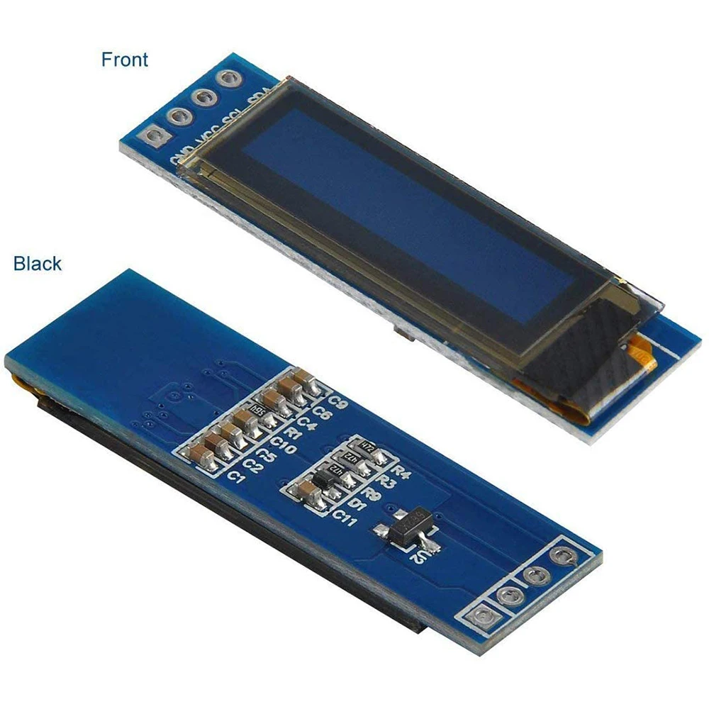 Módulo de pantalla LCD OLED I2C para Arduino, controlador de pantalla Blanco/azul, 0,91-5V, 3,3 pulgadas, SSD1306, 1 unidad