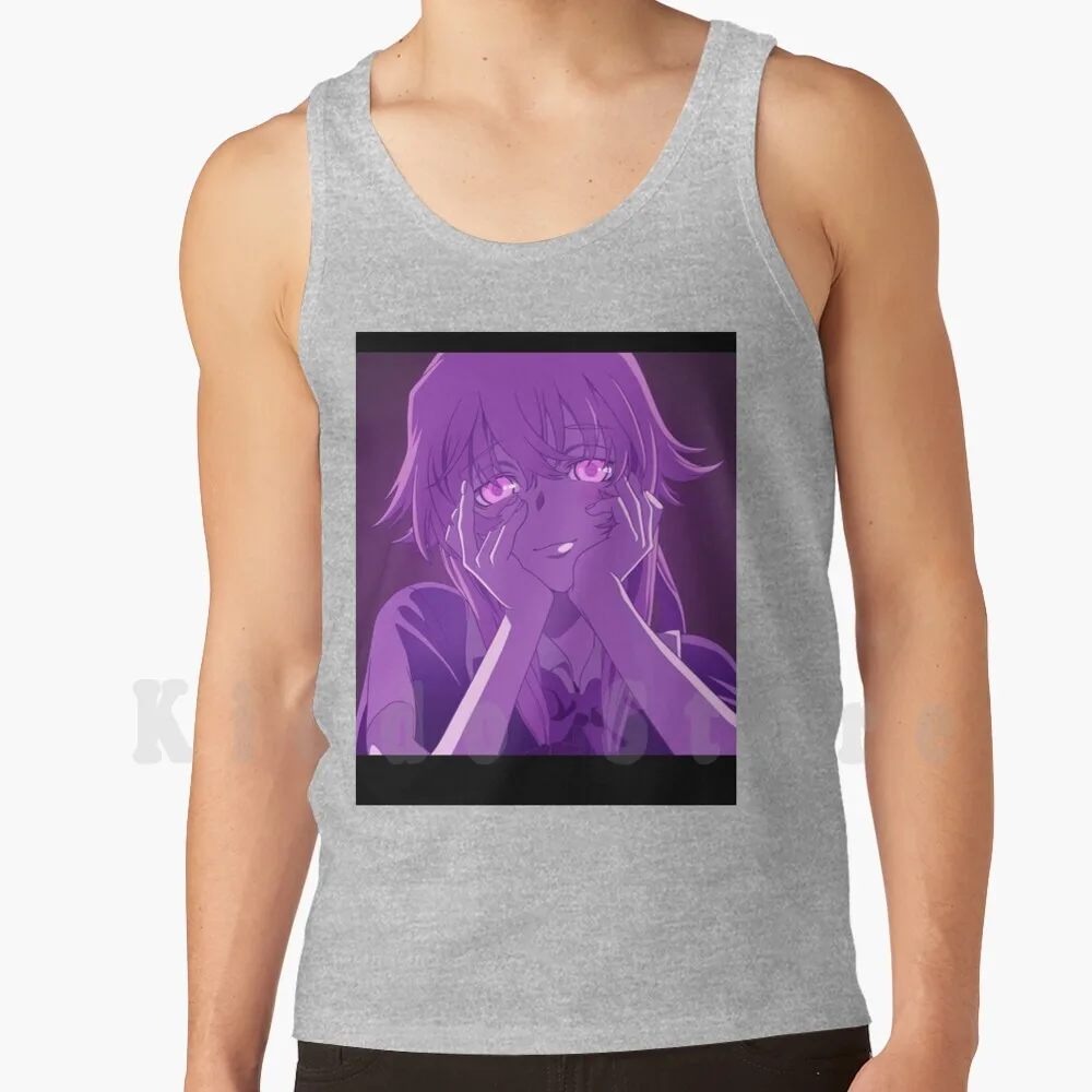 Yuno Gasai-Mirai Nikki Future Diary Tank Tops Vest Sleeveless Yuno Gasai Mirai Nikki Future Yandere Anime