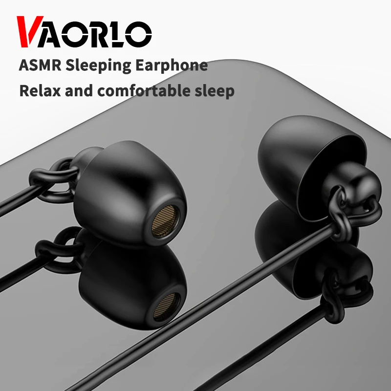 ASMR Sleep Earphone Soft Silicone HIFI Noise Cancelling Headphones 3.5mm In-Ear  No Ear Pressure Earbuds Comfortable to Wear