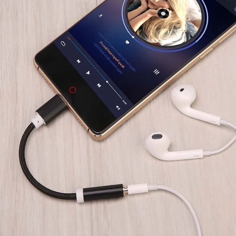 Adaptateur type-c à 3.5mm max2, prise casque, câble Audio AUX, pour téléphone intelligent Nokia Xiaomi Huawei Type C
