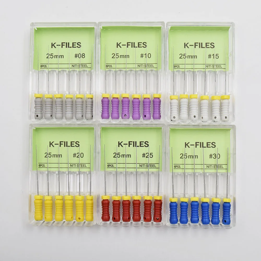 1 Box Niti K Files Hot Sale Endo Files Hand Use Endodontic Instruments 25mm 21mm