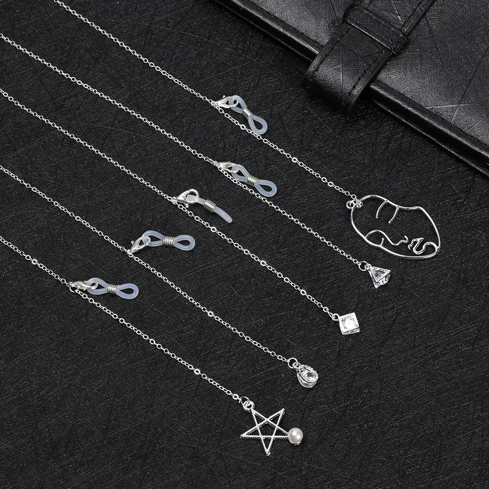 Fashion Metal Glasses Chain Frame Necklace Gold Sunglasses Lanyard Non-slip Reading Glasses Frame Strap Glasses Chain