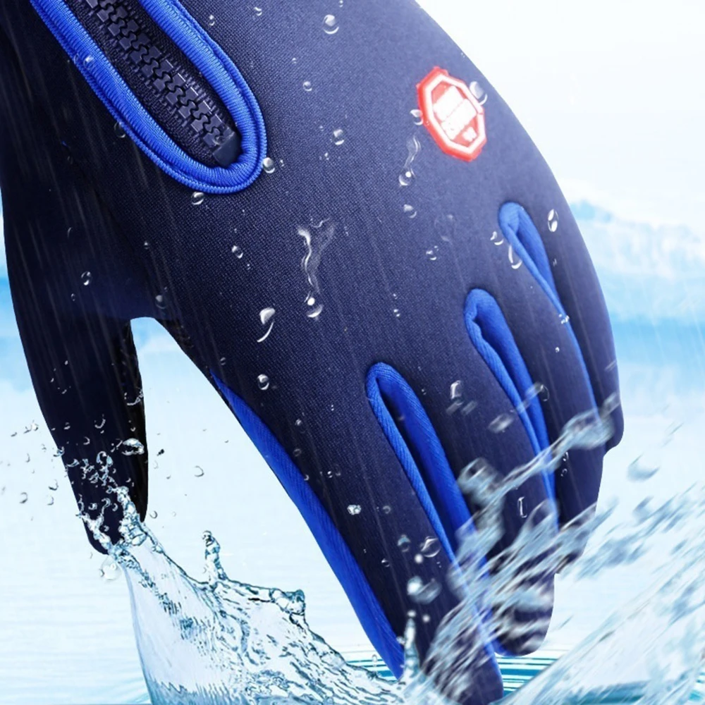 Winter Warm Man Touchscreen Gloves Ski Outdoor Hiking Water-Repellent Non-Slip Fishing Gloves Women Windproof Sport Riding Glove