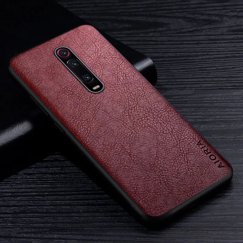 Case For Xiaomi Mi 9T Pro Redmi K20 Pro Premium Retro Litchi Leather Back Cover for mi 9t pro business style phone case