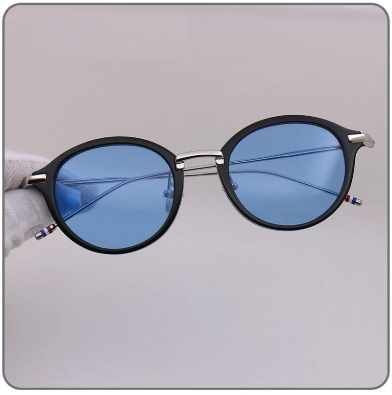 Fashion Brand Design Sunglasses Classic Round Titanium Alloy UV Protection TB011 Men Women Sun Glasses Trendy Spectacles Eyewear