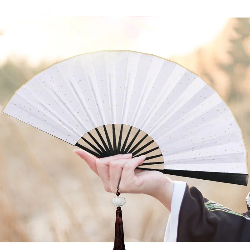 Handwritten Custom Folding Fan Hanfu Men's And Women's Chinese Style Su Domineering Portable