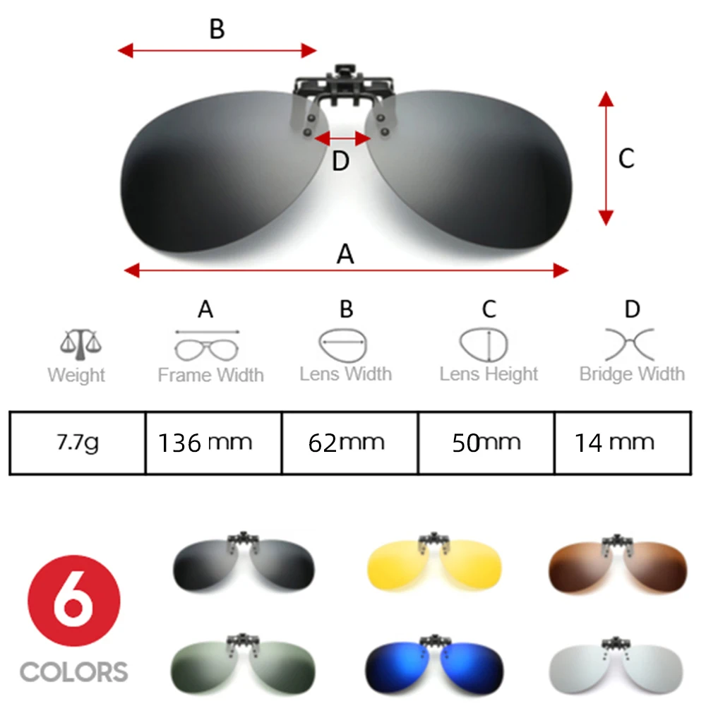 Gafas de sol redondas sin montura para hombre, lentes de gran tamaño con Clip polarizado, espejo azul de aviación, para conducir, 2024