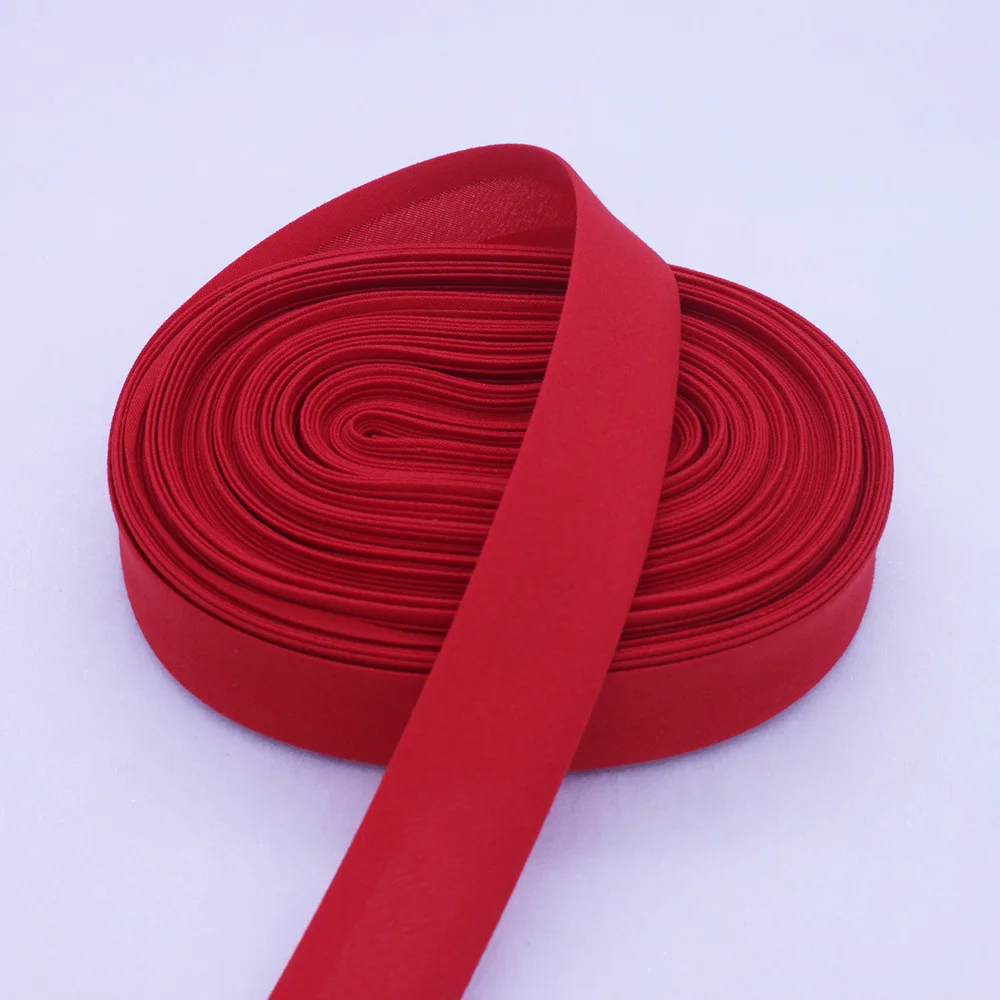 Polyester/Baumwolle 1 "25mm T/C Bias Binding Band Für Sewing Trimmen Einzelne Falte Band Festen farbe DIY 25yards/Roll