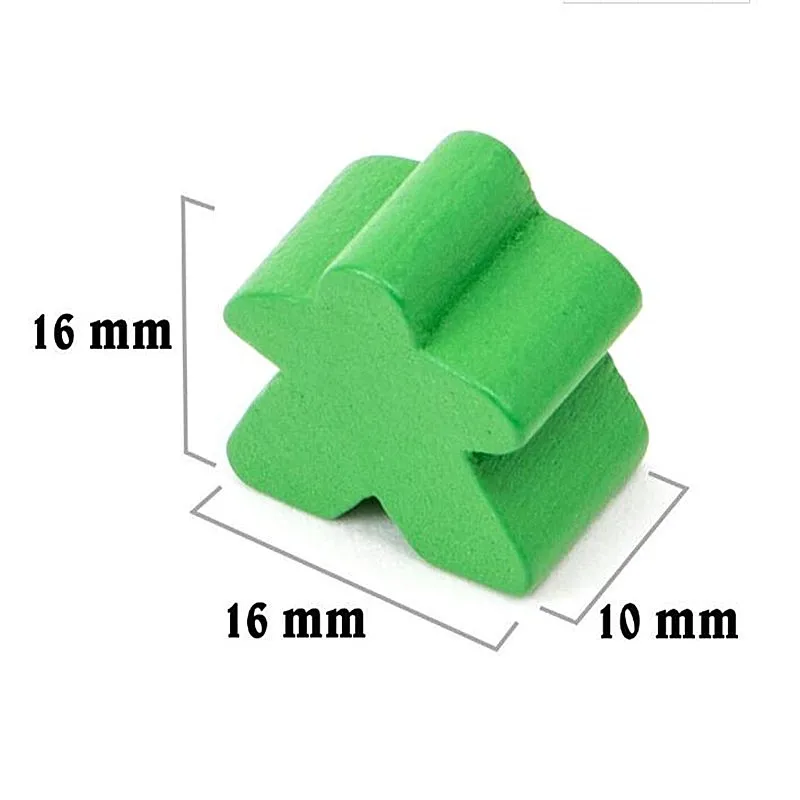 Full 30 pcs  16 mm Wooden Chess Standard Size For Meeple Carcassonne Board Game Accessories