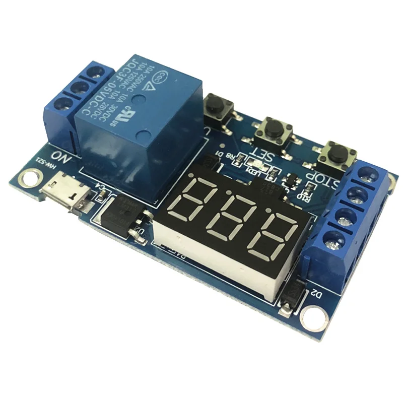 DC 6-30V LED Light Digital Time Delay Relay Trigger Cycle Timer Delay Switch Circuit Board Timing Control Module