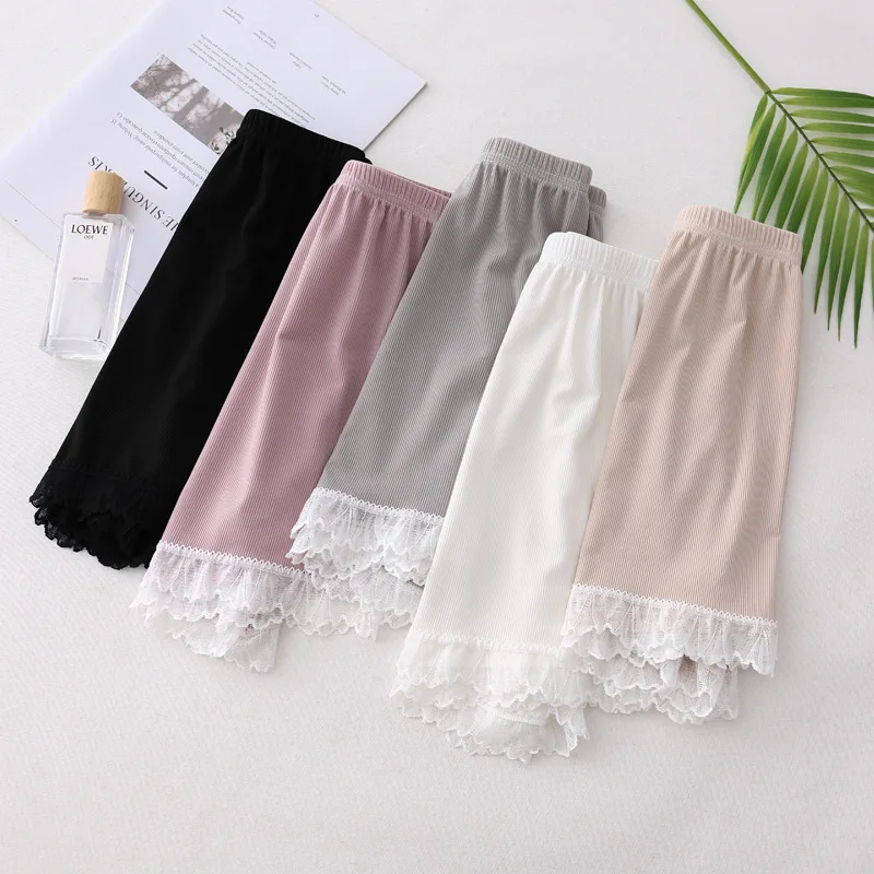 Traceless Ultrathin Ice Silk Boyshort For Girls Female Boxer Panties Lingerie Mid-Rise Girl Short Pants Leggings Safety Pants