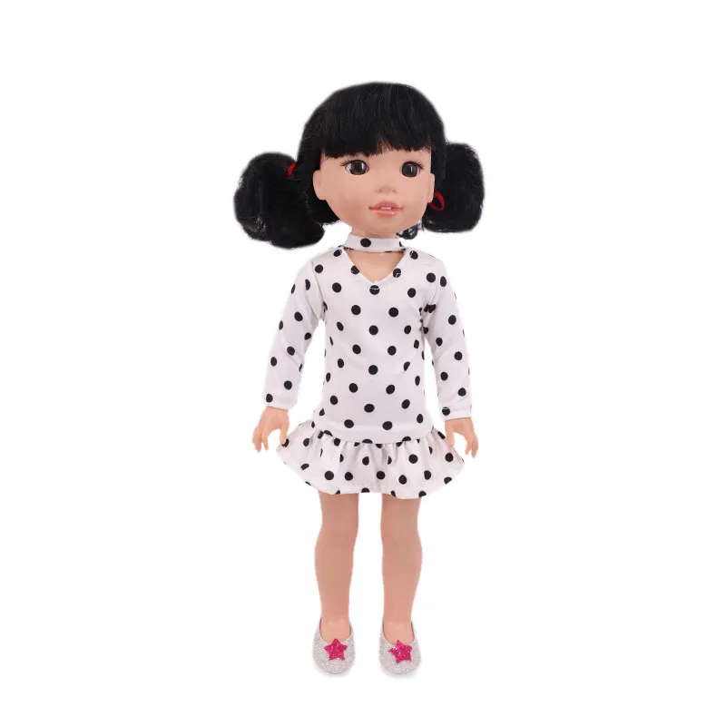 14.5Inch Dolls Clothes&Clothes Pole Cute Dress Casual Daily Hang Clothes For 32-34Cm Paola Reina Doll Accessories Girl Toy Gifts