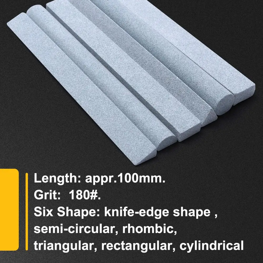 6Pcs 180Grit 100mm Green Carbon Whetstone Oil Stone Knife Sharpener Polishing Millstone Grinding Stone