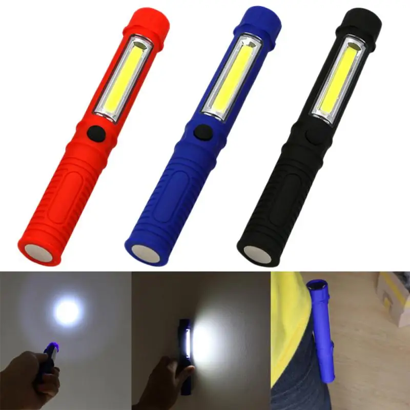 Mini Pocket Portable COB LED Flashlight Magnetic Inspection Work Lamp Waterproof Work Light Hanging Lamp for Outdoor Tools