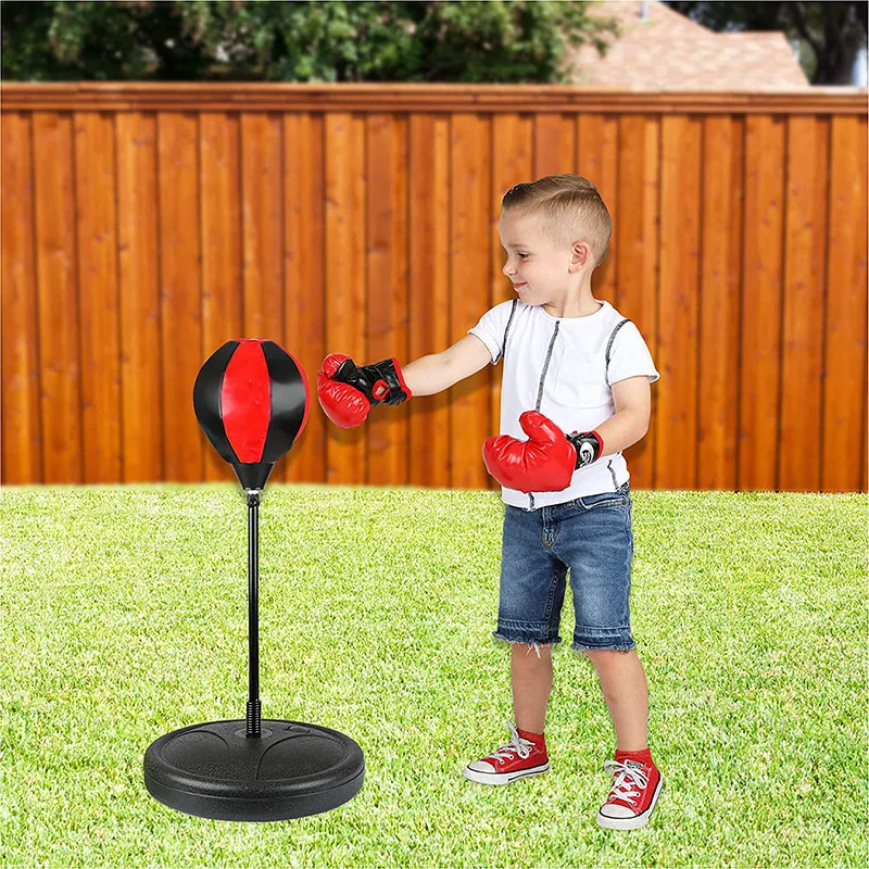 Boksebag for barn - boksesett inkluderer boksehansker og stående boksesekk for gutter og jenter i alderen 3-8 år. 6