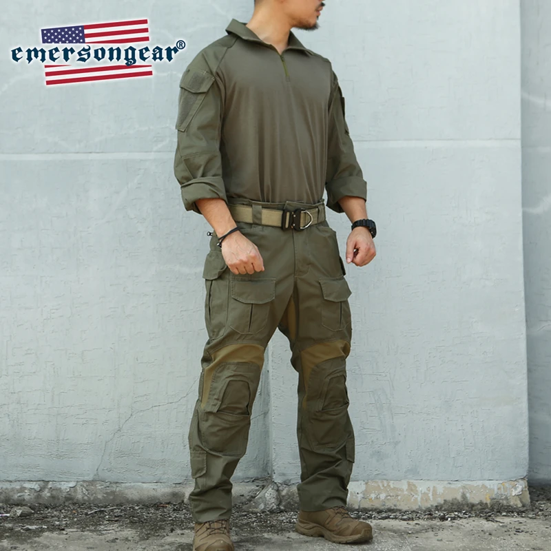 Emersongear Tactische G3 Combat Uniform Sets Shirts Broek Verbeterde Versie Heren BIPtrainingspak Duty Cargo Broek Tops Nylon RG
