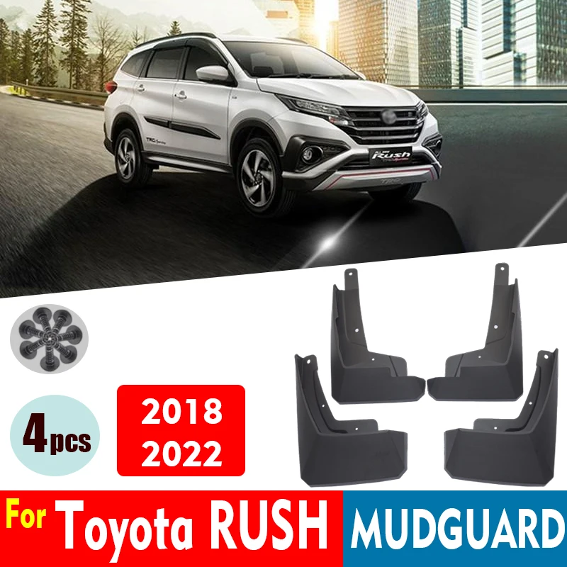 

Front Rear 4pcs Mudflaps FOR Toyota RUSH 2018-2021 Mudguard Fenders Mud Flap Guard Splash Mudguards Car Accessories Auto Styline