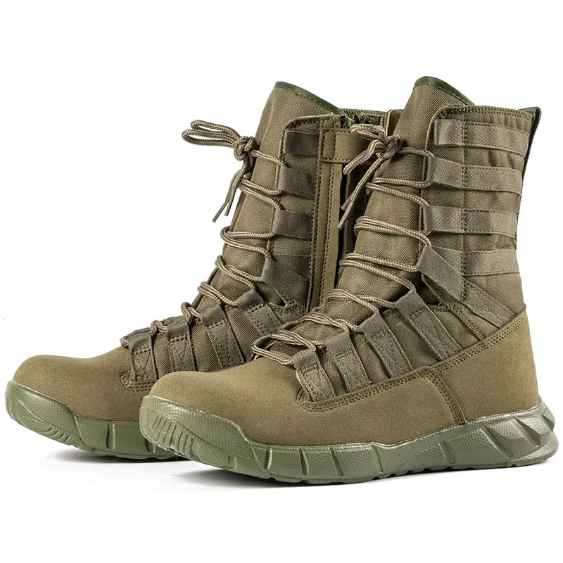 2024  New Men Supply New High-Top Green Desert Brown Light Boots