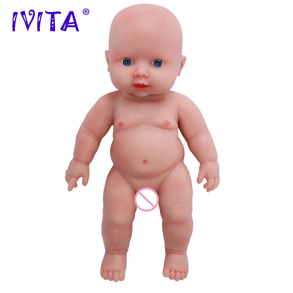 

IVITA WB1505 30cm 1100g 100% Full Body Silicone Lifelike Reborn Opened Eyes Baby Boy Small Dolls for Children with Clothes Gift