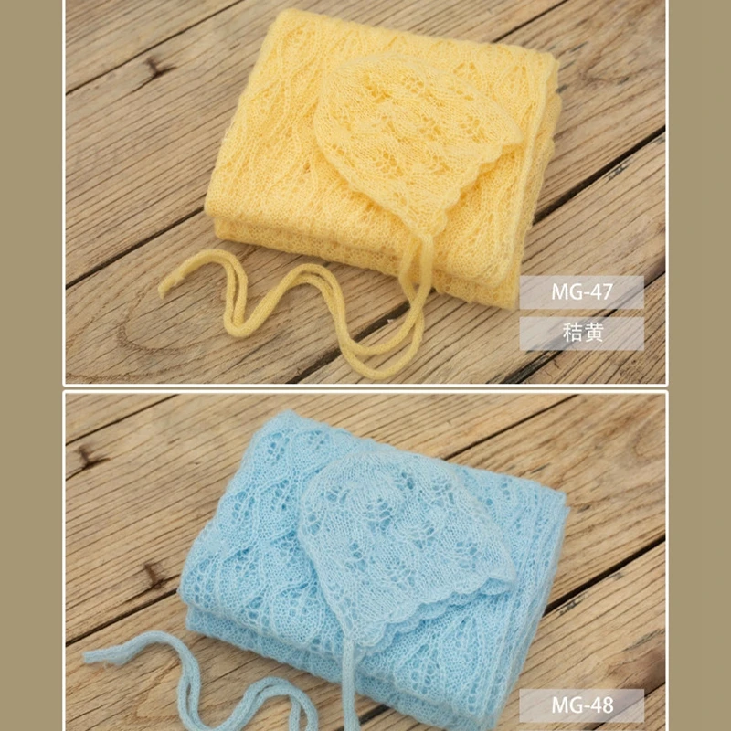 Newborn mohair wrap photography props,hand knit lovely pattern blanket for baby photo prop