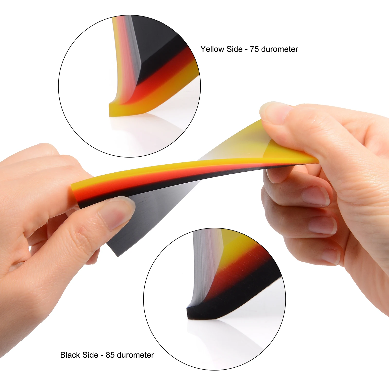 FOSHIO 3 Layer Soft Squeegee Carbon Fiber Sticker Remover Car Wrap Vinyl Film Install 2in1 Scraper Window Tint Car Cleaning Tool